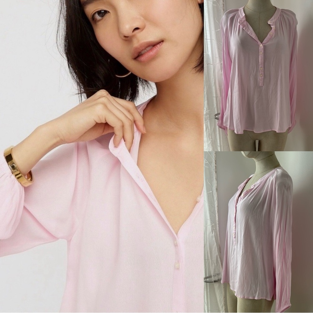 J.Crew Light Pink Button-Up Blouse